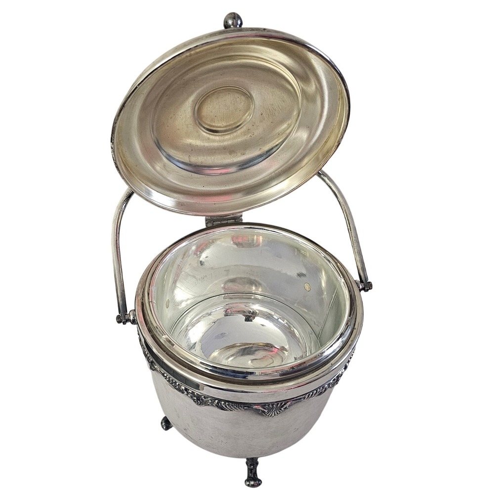 Vintage Sheridan EPS‎ Silver Plated Ice Bucket - Victorian Claw Feet Style - Picture 5 of 14